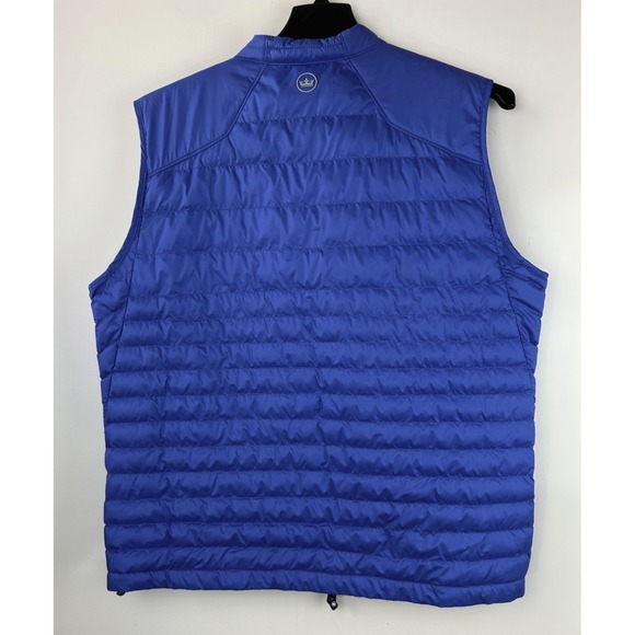Peter Millar Hyperlight Quilted Puffer Vest Mens Large Blue Full Zip Crown Sport - Picture 12 of 13